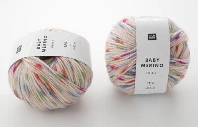Rico Baby Merino Print Strickwolle Häkelwolle Häkeln 100% Schurwolle