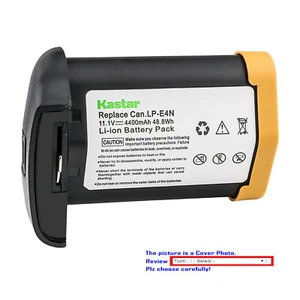 Kastar LP-E4N Fully Decoded Battery for Genuine Canon LP-E4N LP-E4, US 5751B002 - Picture 1 of 7