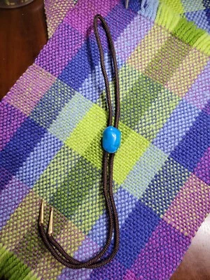 Corbata Bola Bolo Howlite color turquesa cabina cacochón piedras preciosas con cordón  Foto 1 de 4