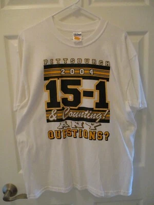 Camiseta grande Ben Roethlisberger 2004 15-1 celebración temporada novato nueva (A) Foto 1 de 4