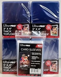 Cargadores superiores y fundas Ultra Pro 3X4 55pt gruesas 100 unidades - Imagen 1 de 1