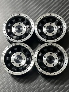 Juego de llantas de aleación para Tamiya 1/10 RC 58719 BBX BB-01 B tipo B dos tonos negro - Imagen 1 de 3
