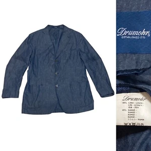Drumohr Lightweight Linen-Ramie Suit Men’s in Blue - Picture 1 of 9