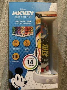 Disney Mickey Friends Tabletop Lamp Color Change Night Light USB Power Touch NWB - Picture 1 of 4
