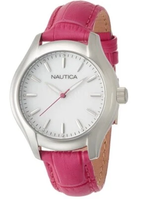 Nautica Reloj Mujer Piel Rosa 36mm Caja Acero Esfera Blanca NCT 18 NAI11010M Foto 1 de 2