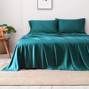 Twin XL Sheet Sets, 100% Viscose Derived from Bamboo, Silky Soft Breathable 1... - Picture 1 of 8