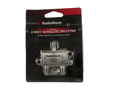 RadioShack 2 Way Satellite Splitter 75-Ohm 16-2568 with DC Pass Thru 40-2150Mhz - Image 1 of 3