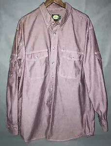 Cabelas Button Down Mens XL Tall Heavyweight Dress Shirt 100% Cotton Pockets - Picture 1 of 11