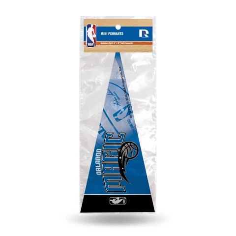 Orlando Magic Mini Pennants. 8 total in package. Felt. 4" x 9"   #931 Cover