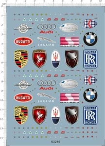 Calcomanía universal 1/24 1/18 1/10 logotipo de coche para diferentes escalas modelo tobogán acuático - Imagen 1 de 1