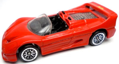 1996 HOT WHEELS FERRARI F50 RED 1:64 DIECAST 2 5/8" CAR WITH SILVER RIMS - Image 1 of 4