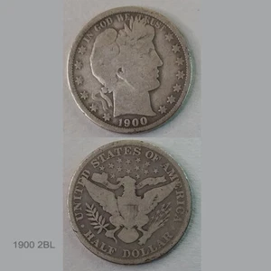 1900 - US Barber Liberty Head Half Dollar Coin – 90% Silver. - Picture 1 of 3