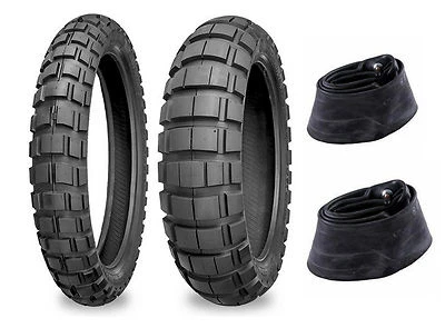 Shinko 90/90-21 & 130/80-17 804/805 Tires & Tubes XL600R, KLR650, DR650SE, XT600 - Image 1 of 3