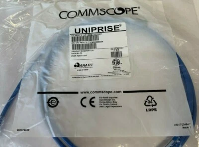 Commscope Uniprise CAT6 7ft Blue Patch Cord UNC6-BL-7F UC1BBB2-0Z007 - Image 1 of 3