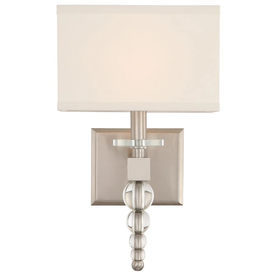 Crystorama Clover 1 Light Sconce, Brushed Nickel - CLO-8892-BN - Image 1 of 1