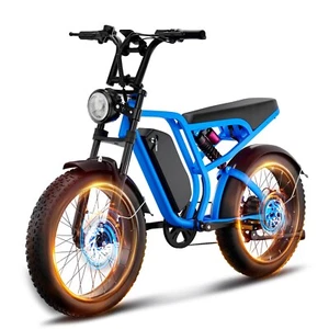 USED! Electric Bike for Adults 1000W Motor 48V 20AH 20" Fat Tire Mountain Ebike - Picture 1 of 10