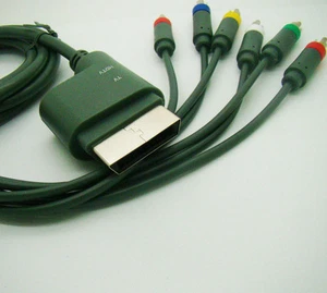 Cable HD 6 pies video chapado en oro componente 6 RCA AV TV HDTV para Xbox 360 - Imagen 1 de 2