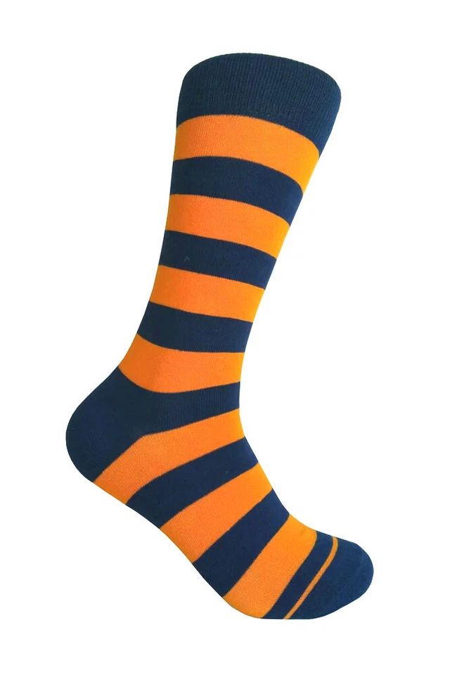 Calcetines de vestir a rayas multiocasión varios colores media pantorrilla para hombre Foto 1 de 1