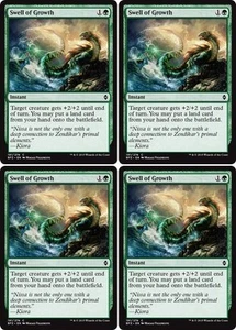 MTG - 4x SWELL OF GROWTH - Battle for Zendikar (C) - Picture 1 of 1