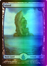 MTG Magic the Gathering Island (2/14) Judge Gift Cards 2014 MP FOIL