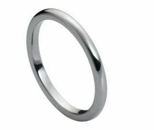 2mm Men's or Ladies Tungsten carbide Classic Domed Shiny wedding band ring - Picture 1 of 1
