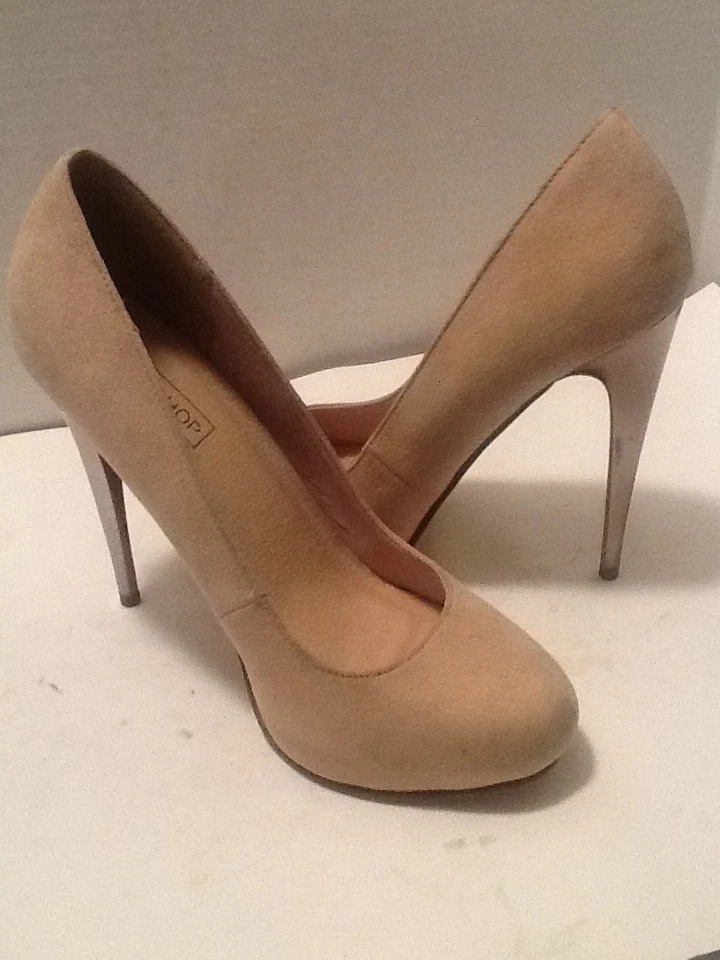 TOPSHOP ZAPATOS DE TACÓN DE AGUJA DE GAMUZA TOSTADA PARA MUJER EE. UU. TALLA 10 EUROS TALLA 40 Foto 1 de 4