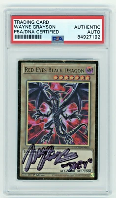 PSA Signed Wayne Grayson Red Eyes Black Dragon MGED-EN003 Premium Gold Rare - Image 1 of 2