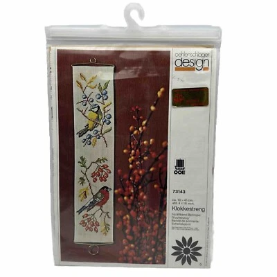 Vintage Cross Stitch Kit Oehlenschlager Bell Pull Birds #73143 Denmark - Image 1 of 4