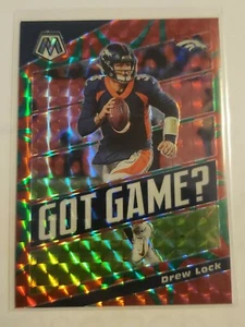 2020 Mosaic Drew Lock Got Game serial #10/89 Green Reactive Prizm Broncos SSP - Picture 1 of 10