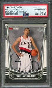 2008-09 Topps Tip-Off #136 Nicolas Batum Signed Rookie Card AUTO PSA Slabbed RC  - Picture 1 of 2