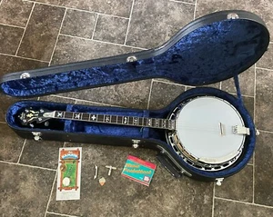 Lida Vintage Custom Made 4 String Chrome Plated Banjo Hard Case Great Condition - Picture 1 of 24