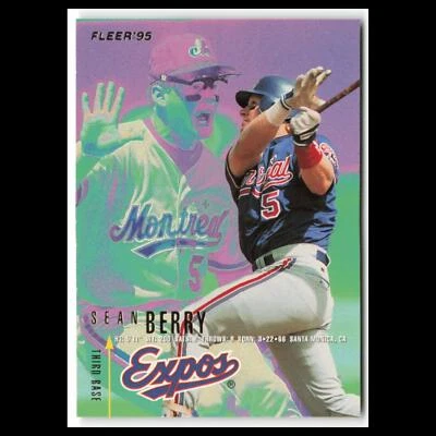 Sean Berry #345 1995 Fleer Montreal Expos Baseball Card MLB NM - Image 1 of 3