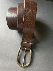 Herren Gürtel Leder Made In Italy 40" Dunkelbraun Used Freizeit Büro Arbeitskleidung - Bild 1 von 7