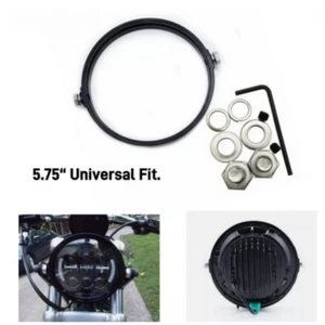 5.75 inch 5-3/4" Motorcycle Round LED Headlight Mounting Ring Bracket For Motors - Picture 1 of 11