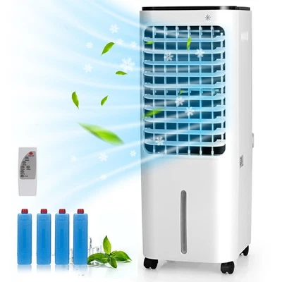 Costway 4-in-1 Portable Evaporative Air Cooler 12L Water Tank 4 Ice Boxes - Image 1 of 4