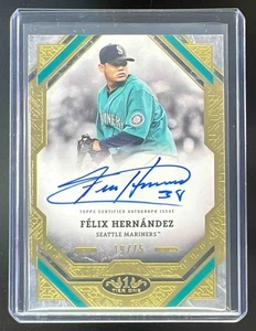 2025 Topps Tier One Felix Hernandez Auto 19/75 #T1A-FH Seattle Mariners - Picture 1 of 2