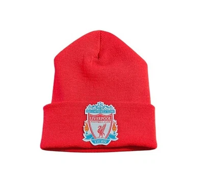 Liverpool Football Soccer Beanie Raised Cuff Knit Hat Black - Image 1 of 2