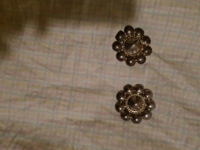 orecchini con clips vintage colore argento  - Immagine 1 di 2