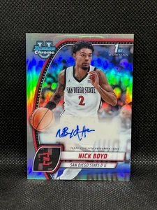 2024 Bowman Chrome University #73 Nick Boyd 1st Refractor Auto San Diego State - Picture 1 of 2