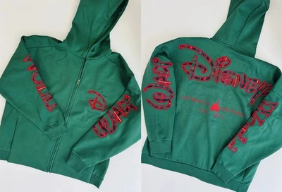 2025 Walt Disney World Green Plaid Christmas Holiday Zip Hoodie All Over Print - Image 1 of 3