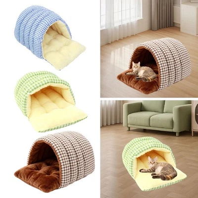 Cat Bed Removable Warm Washable Cat Bed Cave for Indoor Cats Puppies Playing - Image 1 of 2