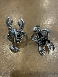 Fennco Styles Coastal Lobster Napkin Rings (10 Piece) Ocean Nautical Party B45 - Picture 1 of 6