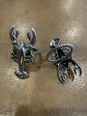 Fennco Styles Coastal Lobster Napkin Rings (10 Piece) Ocean Nautical Party B45 - Image 1 of 4