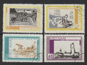1968 North Vietnam Stamps Scenes of War Scott # 530-533 Used Never Hinged - Picture 1 of 1