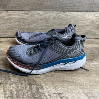 Hoka One One Clifton 5 1093755-FGEB Hombres 11.5 Zapatos Gris Escarcha Brillante Tenis Foto 1 de 4