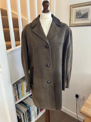 Gieves and Hawkes of Savile Row Brown Suede Coat Vintage 1970s - Image 1 of 4