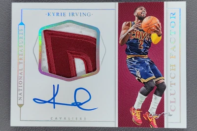 2015 National Treasures Kyrie Irving Clutch Factor Super Prime Patch Auto 1/1 - Image 1 of 3