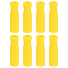 8pcs Silicone Straw Tips for 1/4 Inch(6mm) OD Stainless Steel Straws, Yellow