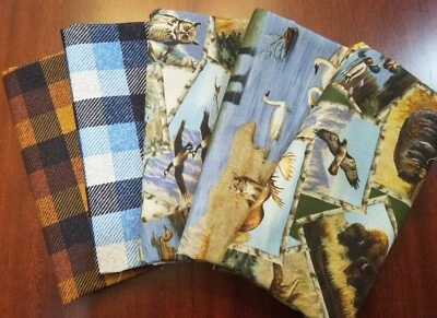 Quilting  Treasure - Great Plains - Quilting 5 Fat Quarters Fabrics - Size 18x22 - Image 1 of 4
