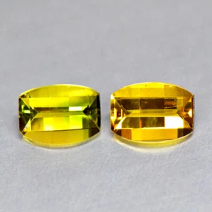 1.75Ct (2Pcs) Fancy Cut Topnotch Green Color Unheated Nigerian Tourmaline - Picture 1 of 1